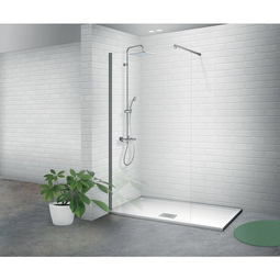 PAROI DE DOUCHE FIXE ODYSSEA 90cmx200cm Ep8mm verre anti-calcaire+barre stabilis